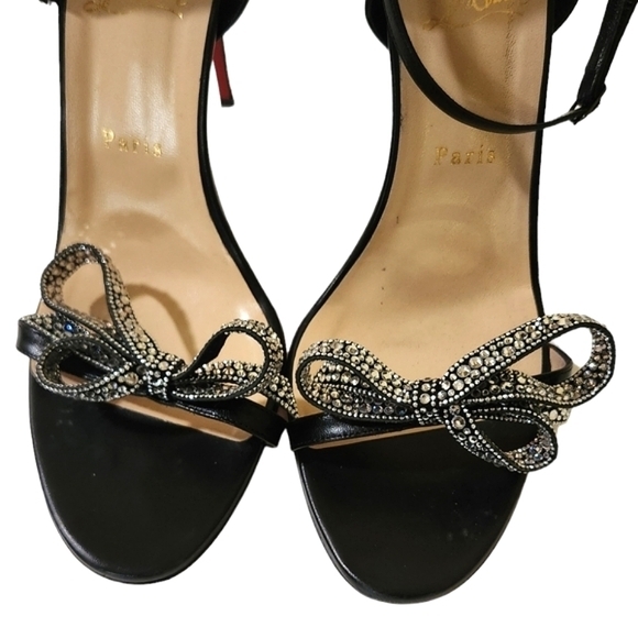 CHRISTIAN LOUBOUTIN‎ JEWEL QUEEN SANDALS BLACK 42 - Picture 13 of 14